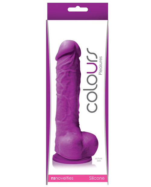 Colours Pleasures 5&quot; Dildo w/Suction Cup - Purple