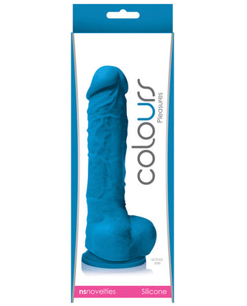 Colours Pleasures 5&quot; Dildo w/Suction Cup - Blue