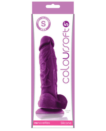 ColourSoft 5&quot; Silicone Soft Dildo - Purple