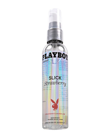 Playboy Pleasure Slick Lubricant -  4 oz Strawberry