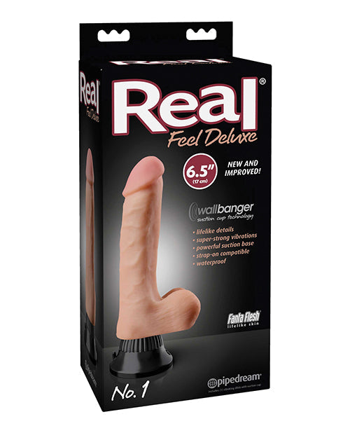 Real Feel Deluxe No. 1  6.5&quot; Vibe Waterproof - Flesh