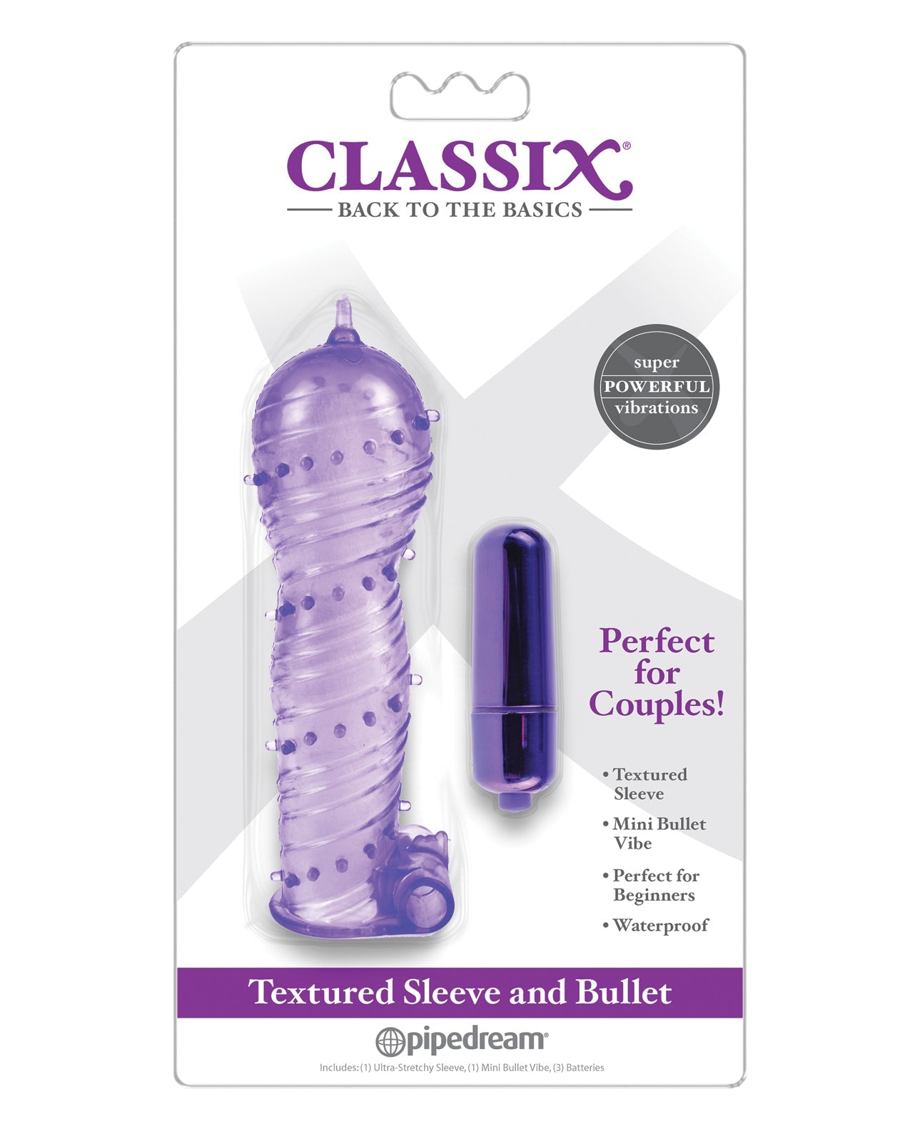 Classix Textured Sleeve &amp; Bullet - Purple