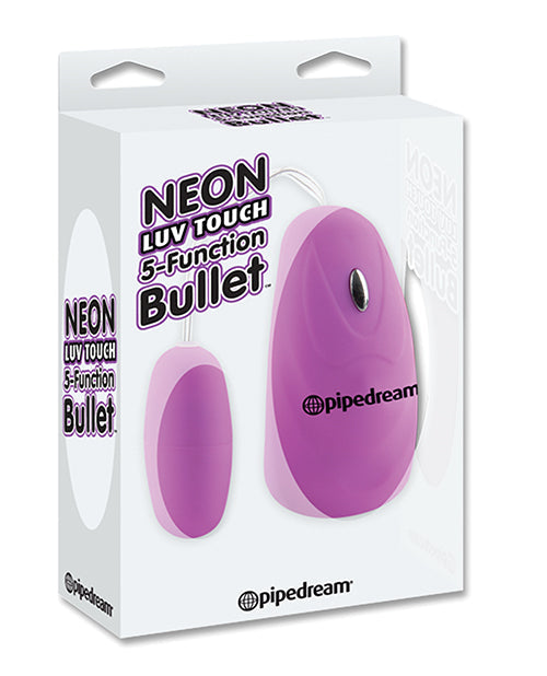 Neon Luv Touch Bullet - 5 Function Purple