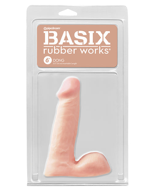 Basix Rubber Works 6&quot; Dong - Flesh