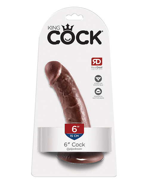 King Cock 6&quot; Cock - Brown