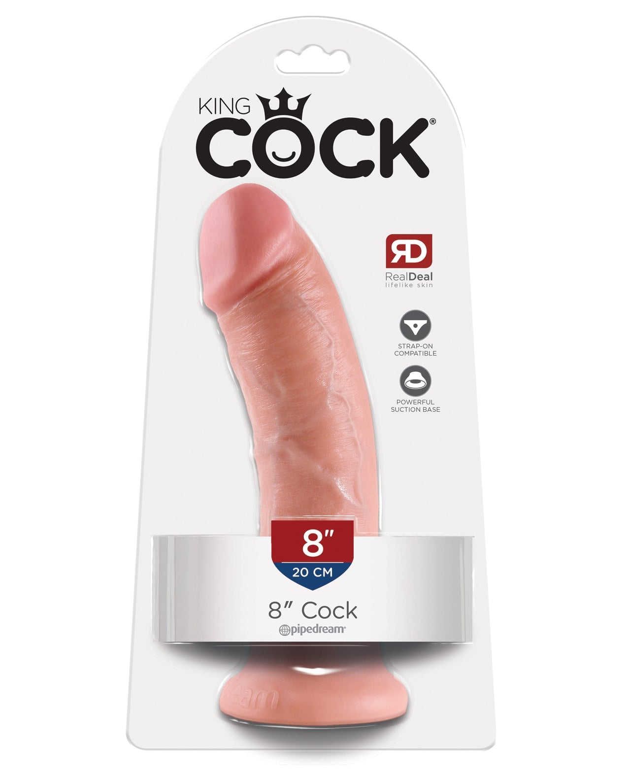 King Cock Realistic Suction Cup 8&quot; Dong - Flesh