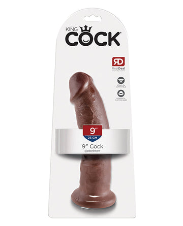 King Cock 9&quot; Cock - Brown
