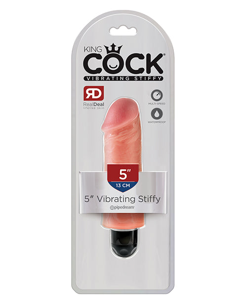 King Cock  5&quot; Vibrating Stiffy - Flesh