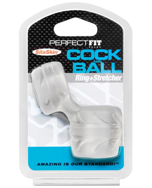 Perfect Fit SilaSkin Cock &amp; Ball Ring - Clear
