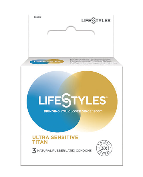 Lifestyles Ultra Sensitive Titan Condom - Pack of 3