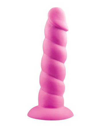 Rock Candy Suga Daddy 7&quot; Silicone Dildo - Pink