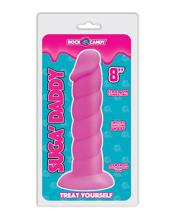 Rock Candy Suga Daddy 8&quot; Silicone Dildo - Pink