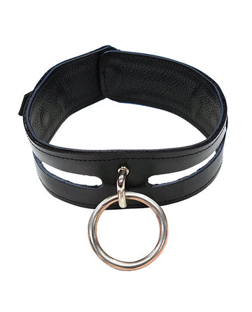 Rouge Leather Fashion Collar - Black