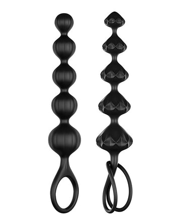 Satisfyer Love Beads Soft Silicone Beads -  Set of 2 Black
