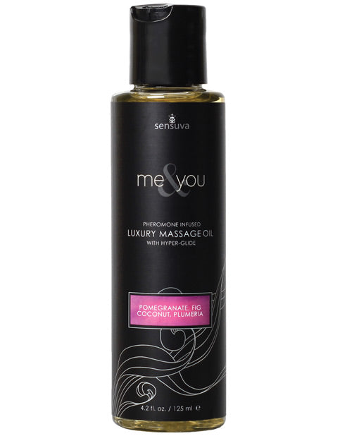 Sensuva Me &amp; You Massage Oil - 4.2 oz Pomegranate Fig/Coconut Plumeria