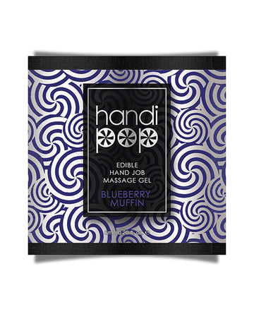 Handipop Hand Job Massage Gel Single Use Packet - 6 ml Blueberry Muffin