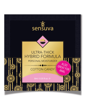 Sensuva Ultra Thick Hybrid Personal Moisturizer Single Use Packet - 6 ml Cotton Candy