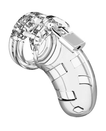 Shots Man Cage Chastity 3.5&quot; Cock Cage Model 1 - Clear