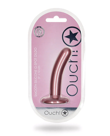 Shots Ouch 5&quot; Smooth G-Spot Dildo - Rose Gold