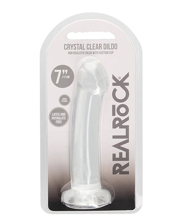 Shots RealRock Crystal Clear 7&quot; Dildo  - Transparent