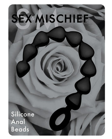Sex &amp; Mischief Silicone Anal Beads - Black