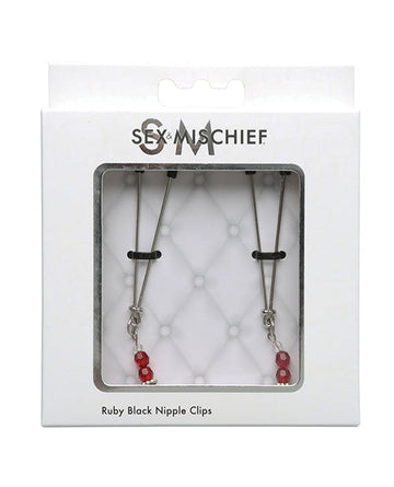 Sexperiments Ruby Black Nipple Clamps