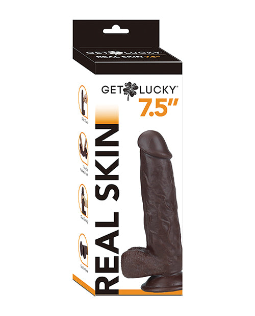 Get Lucky 7.5&quot; Real Skin Series - Dark Brown