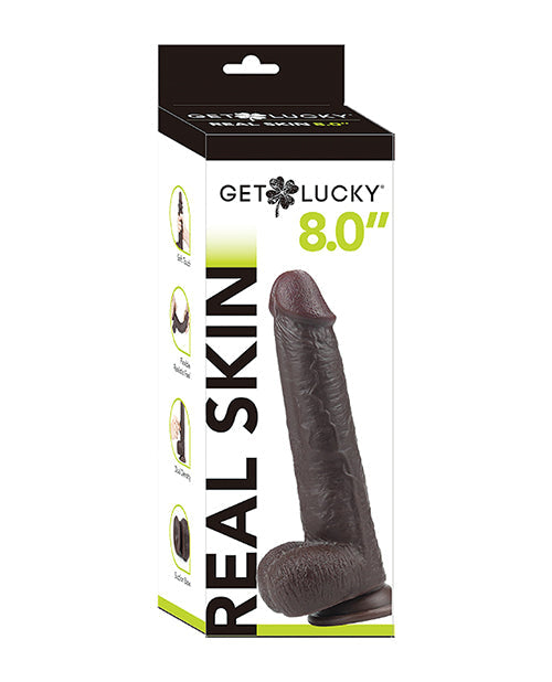Get Lucky 8.0&quot; Real Skin Series - Dark Brown