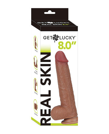 Get Lucky 8.0&quot; Real Skin Series - Light Brown
