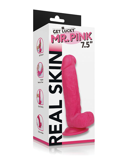 Get Lucky Mr. Pink 7.5&quot; Dual Layer Dong