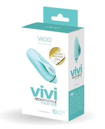 VeDO VIVI Rechargeable Finger Vibe - Tease Me Turquoise