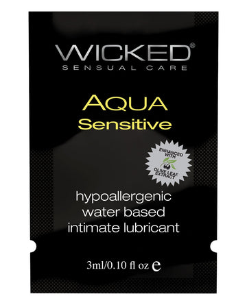 Wicked Sensual Care Hypoallergenic Aqua Sensitive Water Based Lubricant - .1 oz