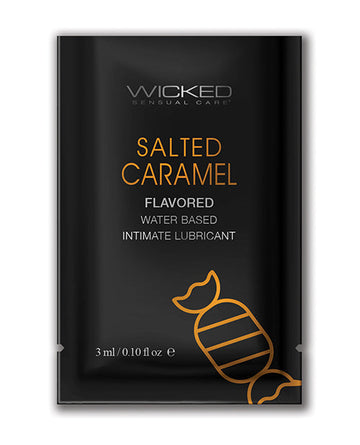 Wicked Sensual Care Aqua Water Based Lubricant - .1 oz Salted Caramel