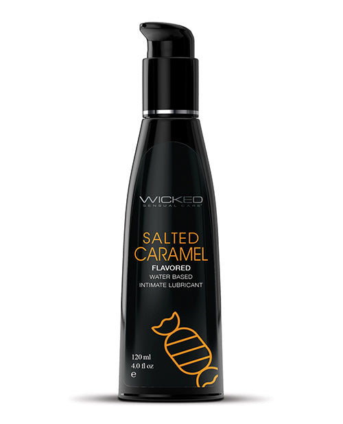 Wicked Sensual Care Aqua Water Based Lubricant - 4 oz Salted Caramel