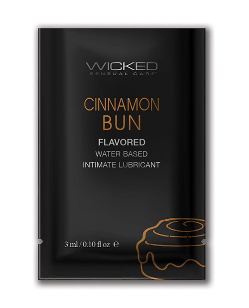 Wicked Sensual Care Aqua Water Based Lubricant - .1 oz Cinnamon Bun