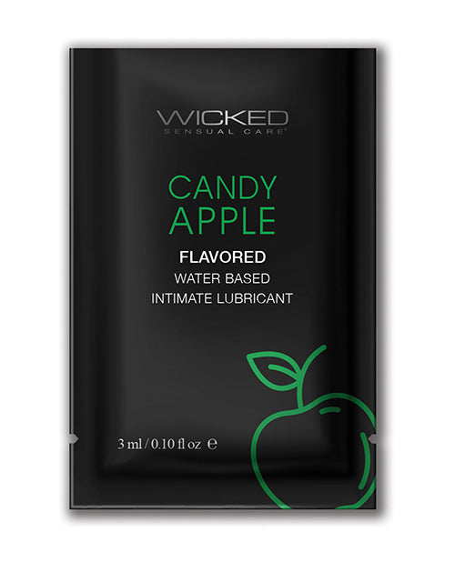 Wicked Sensual Care Aqua Water Based Lubricant - .1 oz Candy Apple