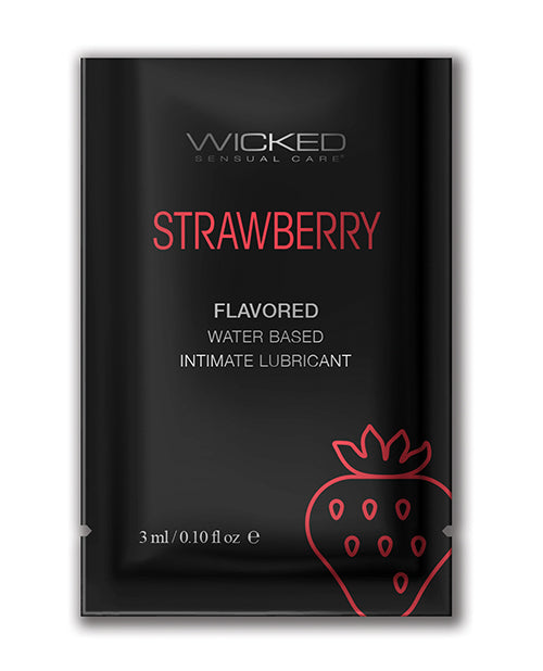 Wicked Sensual Care Water Based Lubricant - .1 oz Strawberry