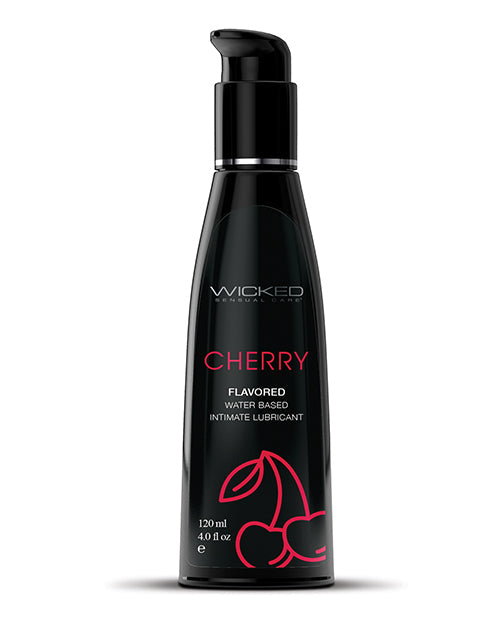 Wicked Sensual Care Aqua Water Based Lubricant - 4 oz Cherry