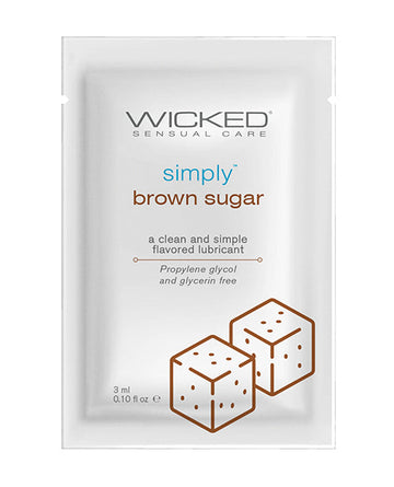 Wicked Sensual Care Simply Water Based Lubricant - .1 oz Brown Sugar