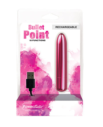 Bullet Point Rechargeable Bullet - 10 Functions Pink