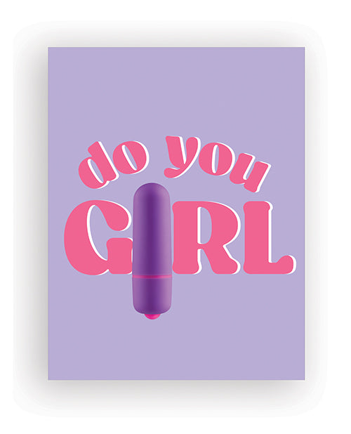 Do You Girl Naughty Greeting Card w/Rock Candy Vibrator &amp; Fresh Vibes Towelettes