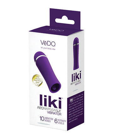 VeDO Liki Rechargeable Flicker Vibe - Deep Purple