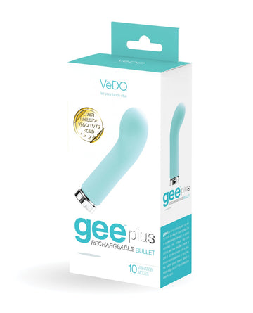 VeDO Gee Plus Rechargeable Vibe - Tease Me Turquoise